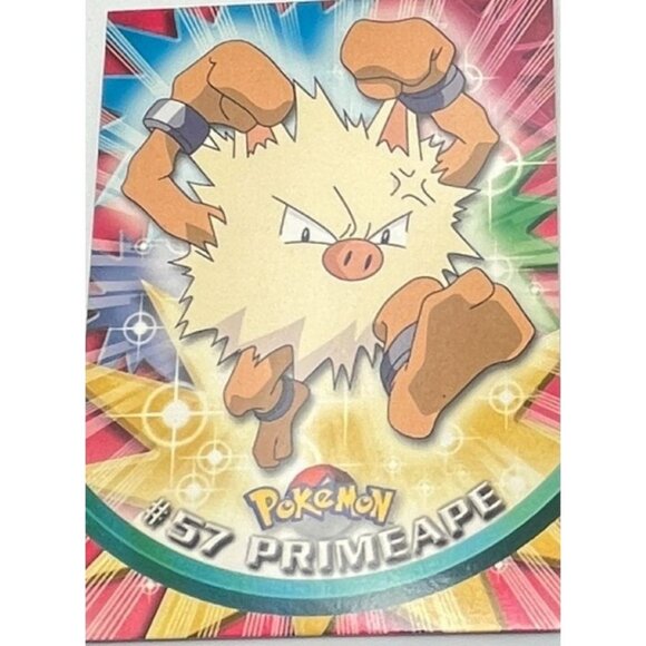 Primeape Pokemon Card Topps #57 TV Animation Edition Series Green Logo - Picture 5 of 5